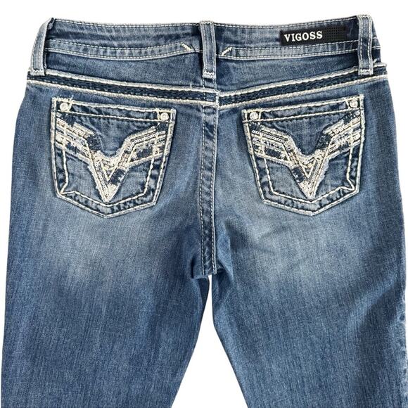 Vigoss Chelsea capri Jeans Women's size 3/4 size 4 Boho Festival Streetwear Crop - Picture 14 of 16